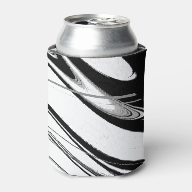 Black and White Modern Can Cooler (Can Front)