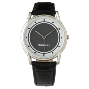 Black and White Modern Chic Simple Minimalist Watch