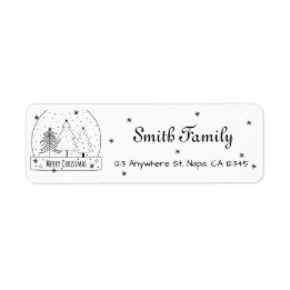 Black And White Modern Christmas Customisable