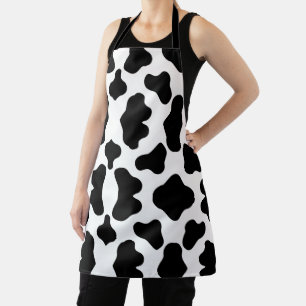 Black and white modern cow hyde design  to keep apron