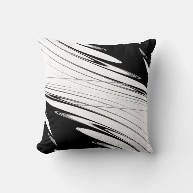 Black and White Modern Cushion (Front)