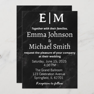 Black and White Modern Elegance Invitation
