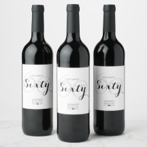 Black And White Modern Elegant 60 Birthday