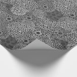 Black and White Modern Floral Wrapping Paper<br><div class="desc">An elegant floral pattern with modern appeal in shades of black,  white and grey. Suitable for so many occasions,  you'll want to keep this on hand. Add a contrasting ribbon and you'll have a beautiful gift.</div>
