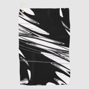 Black and White Modern Golf Towel