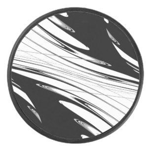 Black and White Modern Hockey Puck