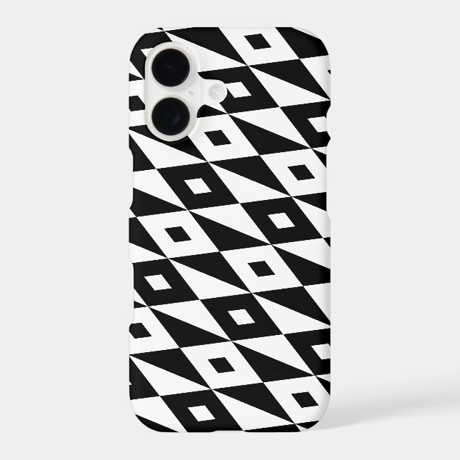 Black and white modern lozenges pattern (Back)