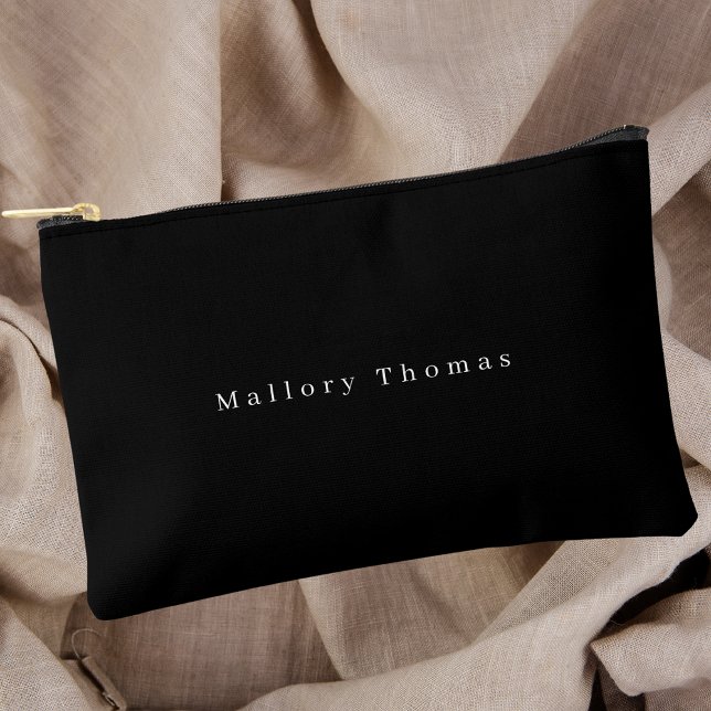 Black and White Modern Minimalist  Accessory Pouch (Creator Uploaded)