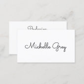 Black and white modern minimalist business card (Front/Back)