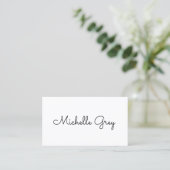 Black and white modern minimalist business card (Standing Front)