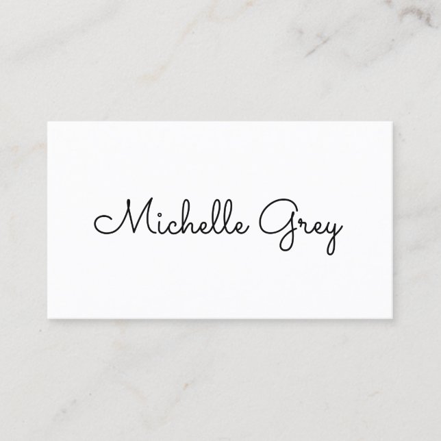 Black and white modern minimalist business card (Front)