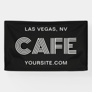 Black and White Modern Minimalist Cafe Banner