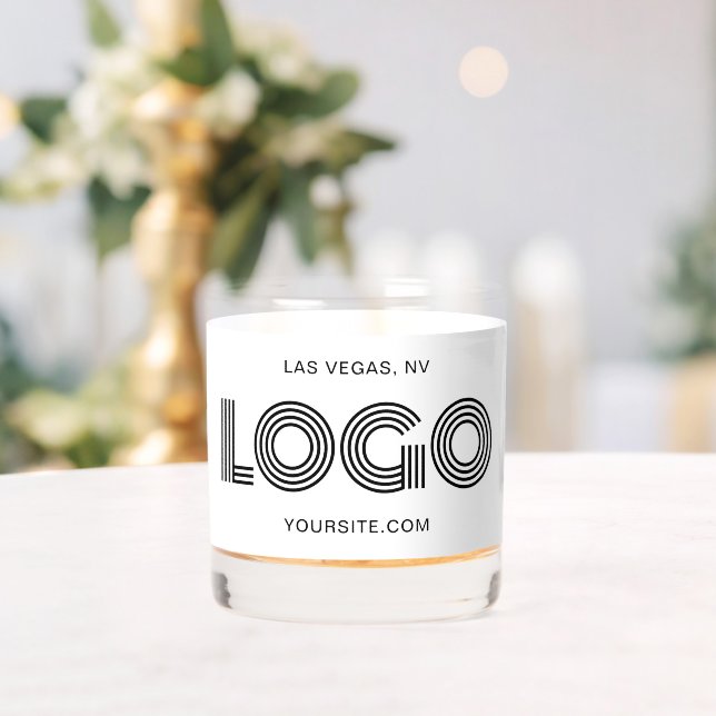 Black and White Modern Minimalist Logo Promo Whiskey Glass (Insitu (Wedding))