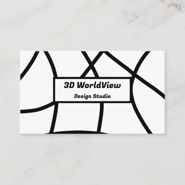 black and white Modern Minimalistic Abstract  Business Card (Front)