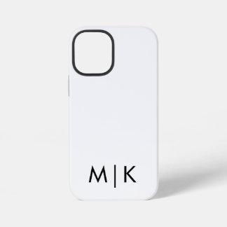  Black and White Modern Monogram  iPhone 12 Mini Case