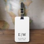 Black and White Modern Monogram Minimalist Luggage Tag<br><div class="desc">Elevate your travel experience with our Classic Elegant Modern Minimalist Monogram Luggage Tag. This meticulously designed accessory seamlessly combines timeless elegance with contemporary minimalism, ensuring your luggage stands out with sophistication. Crafted with precision and attention to detail, this luggage tag is more than just a practical item; it's a personalised...</div>