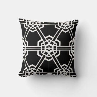 black and white modern pattern cushion
