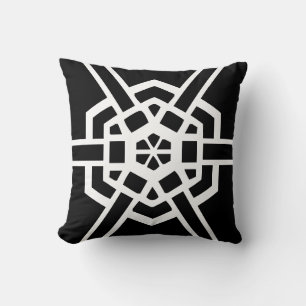 black and white modern pattern cushion