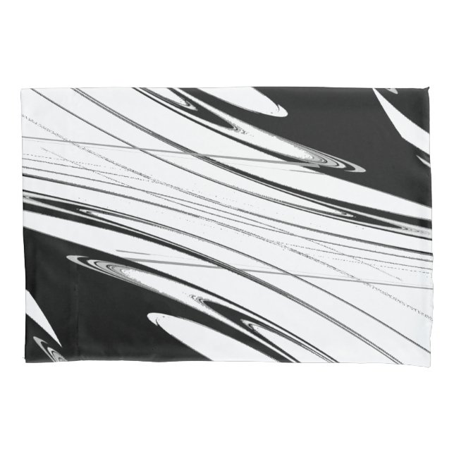 Black and White Modern Pillowcase (Front)