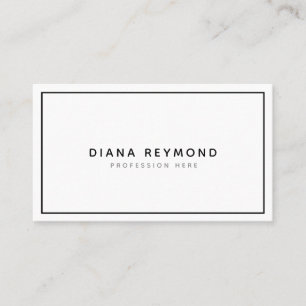 black and white modern professional minimalist business card