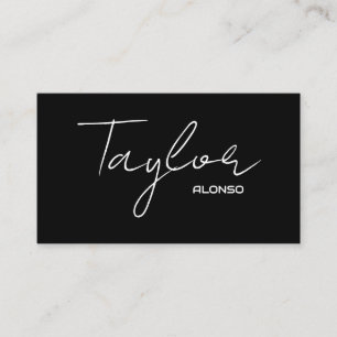 Black and White Modern Professional Name Enclosure Card