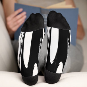 Black and White Modern Socks