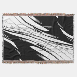 Black and White Modern Throw Blanket