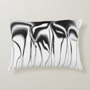 Black and White Modern Throw Pillow