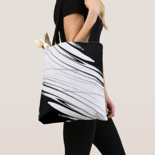 Black and White Modern Tote Bag