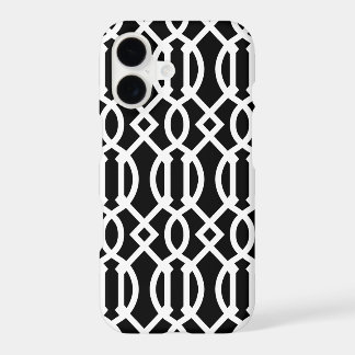 Black and White Modern Trellis Pattern
