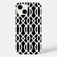 Black and White Modern Trellis Pattern