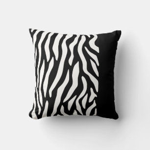 Black and white modern zebra print cushion