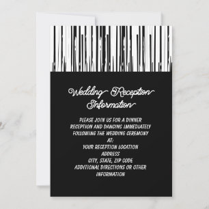 Black and White Modernist Stripe Invitation