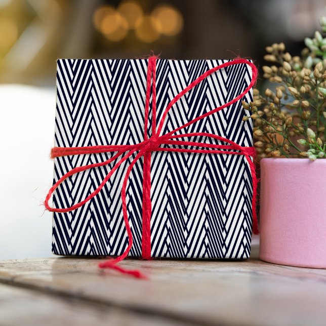 Black and White Moiré Stripes - Trippy Abstract Wrapping Paper (Creator Uploaded)