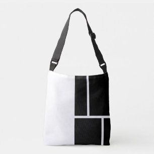 Black and White Mondrian Inspired Colour Block Crossbody Bag
