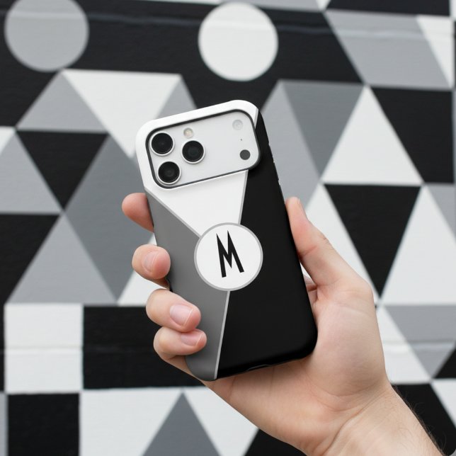 Black and white Monochrome Colour block Monogramme (Creator Uploaded)