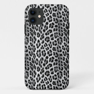 Black and white monochrome, leopard pattern Case-Mate iPhone case