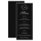 Black and White Monogram Crest Menu