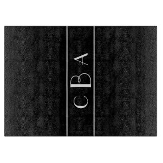 Black and White Monogram Cutting Board