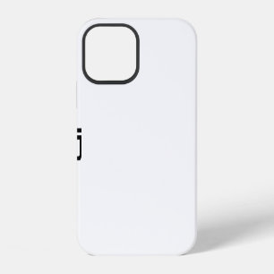 Black And White Monogram Stylish Modern Minimalist iPhone 12 Case