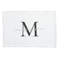 Black and White Monogrammed Name Minimal