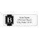 Black and White Monogrammed Return Address Labels