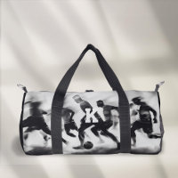 black and white monogrammed soccer