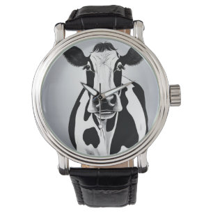 Black and White Mood Cow Watch