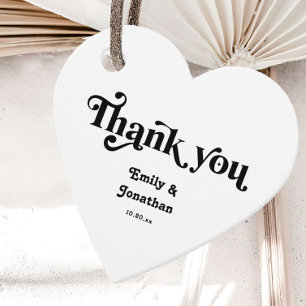 Black and White Moody Wedding Favour Tags