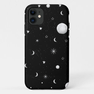 Black and White Moons and Stars Case-Mate iPhone Case