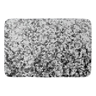 Black and white Mosaic Abstract Design 100 Bath Mat