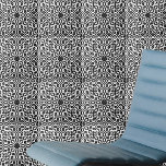 Black And White Mosaic Geometric Pattern Tile<br><div class="desc">Elegant decorative ceramic tile design featuring a seamless black and white geometric pattern.</div>