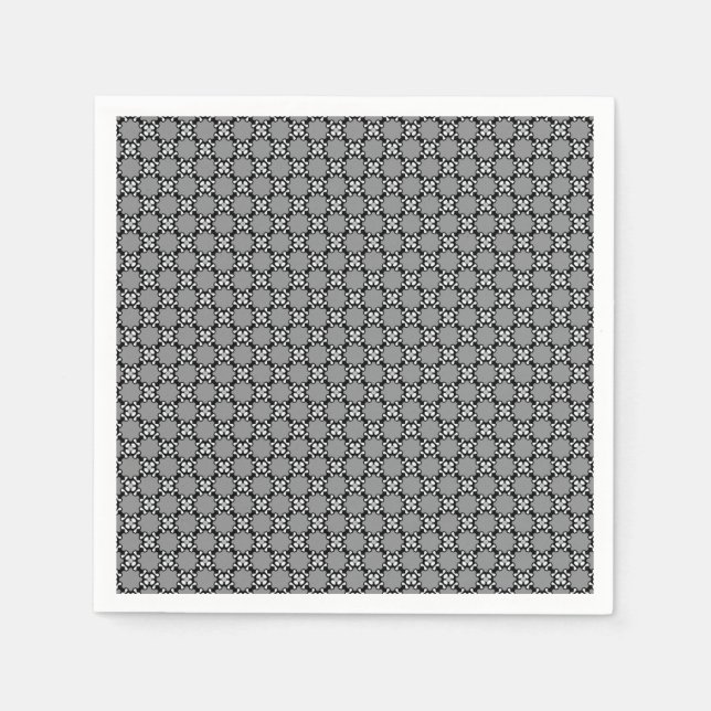Black and White Mosaic Napkin (Front)