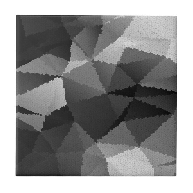 Black and white mosaic pattern tile (Front)